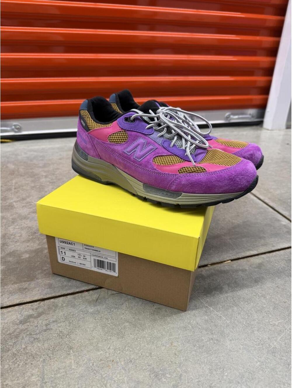 NEW DEADSTOCK new balance 992 made in usa action bronson digitails purpurea 11